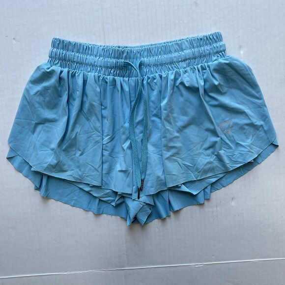 2 Luogongzi Womens Flowy Running Skorts Gym Yoga Activewear Shorts Pink / Blue S - Picture 7 of 13